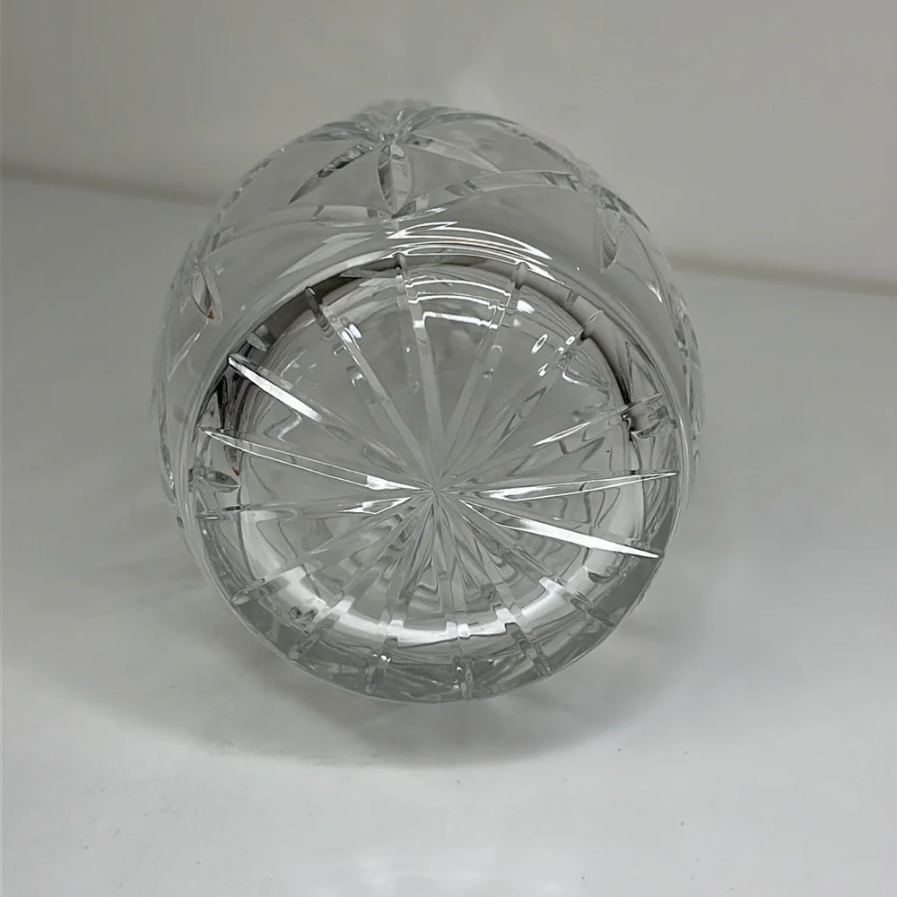 Clear Cut Glass Decanter with Stopper 15 inchesTall